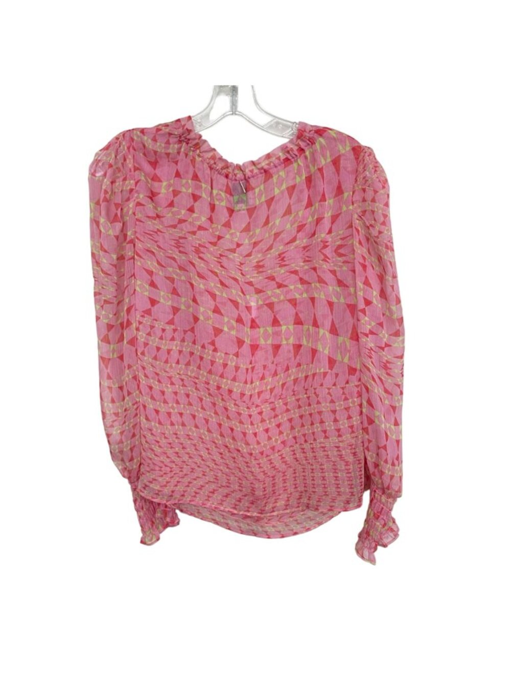 Misa Siena Tie Top Geo Print Pink Size Small NWT - Picture 7 of 9